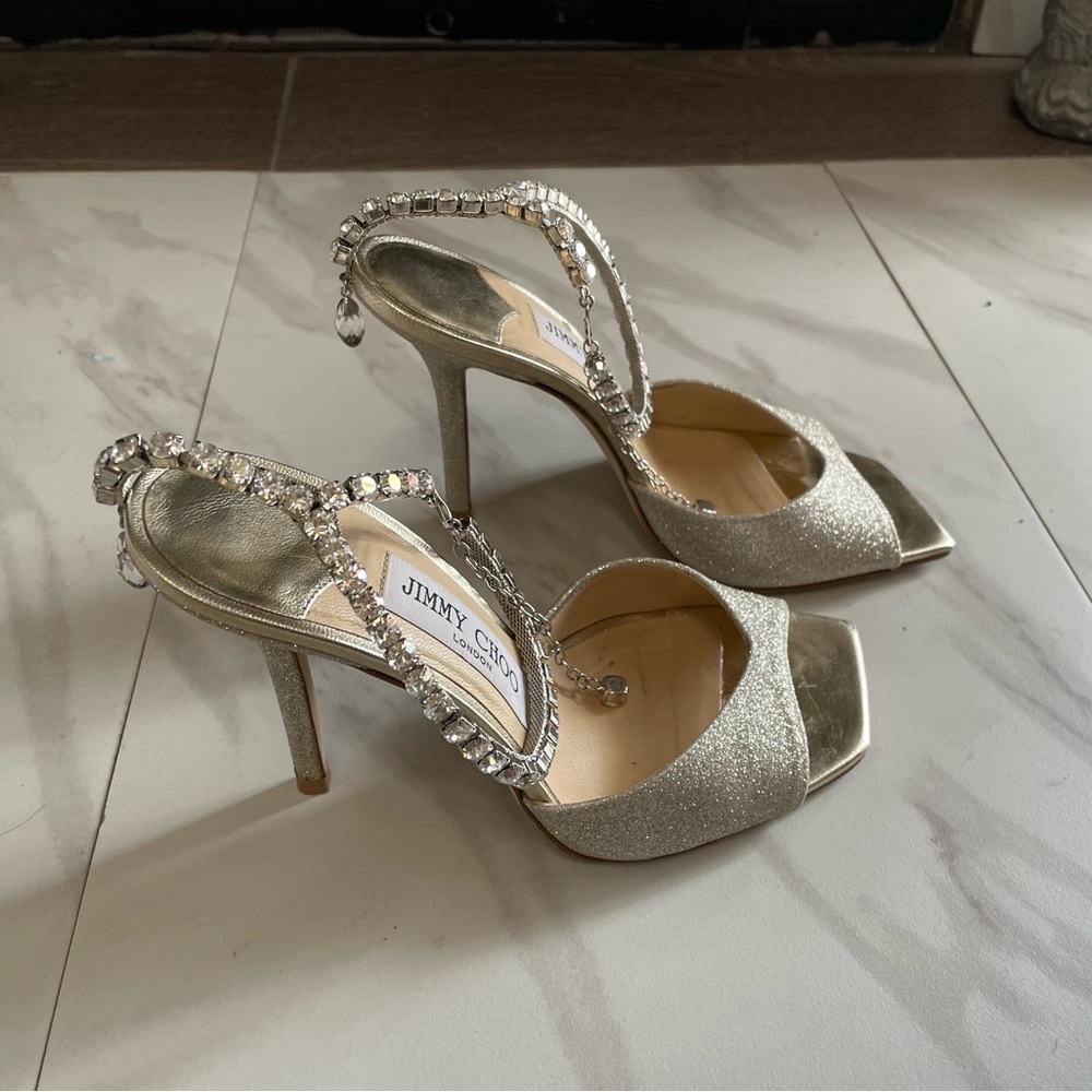 Jimmy Choo Saeda Sandal 100 Heel - Picture 3 of 10